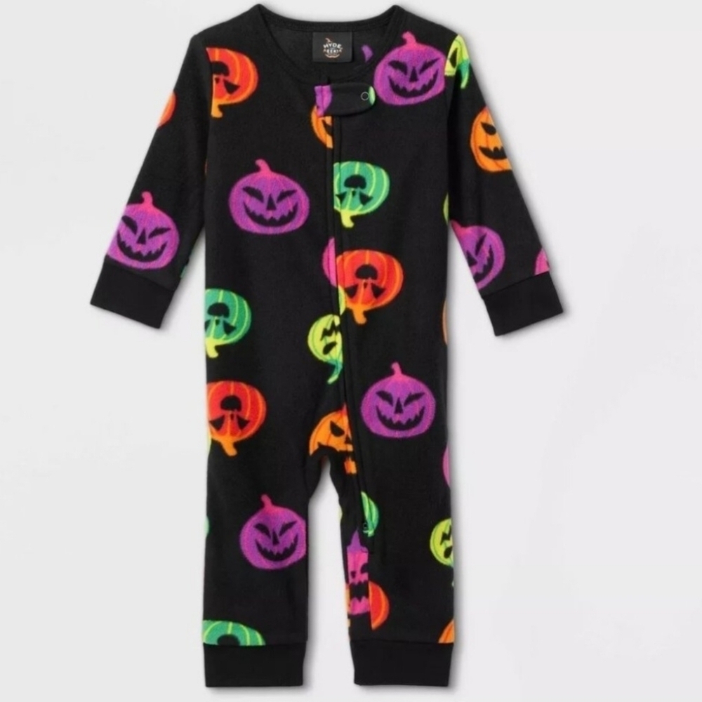 NWT Baby Boys Girls Hyde and Eek! Halloween Fleece Sleeper Size 3/6 Months New